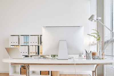 Empty office table